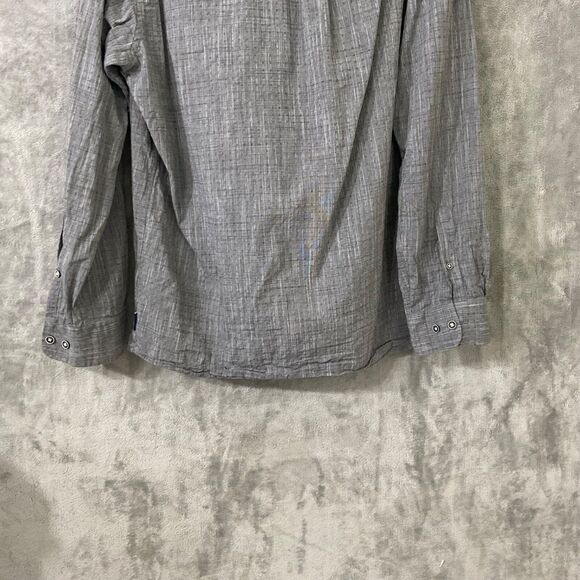 ROWM  Button Down collar shirt Men’s XL gray bloke core textured Geometric - Picture 4 of 8